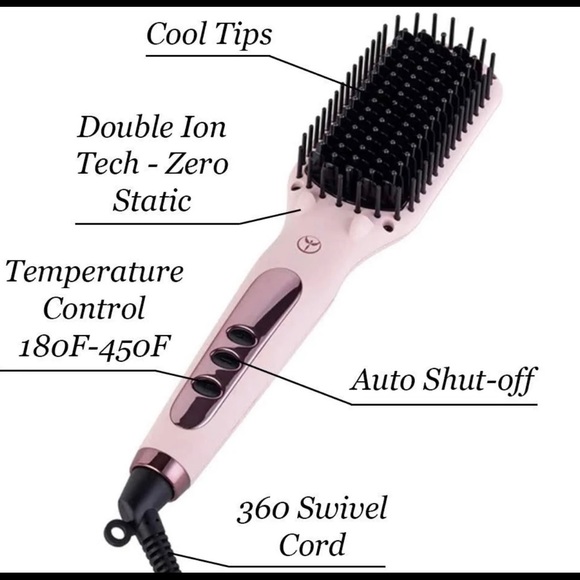 Brand New The L\'ange Straightening Brush PINK (orig. box still wrapped) main image 11